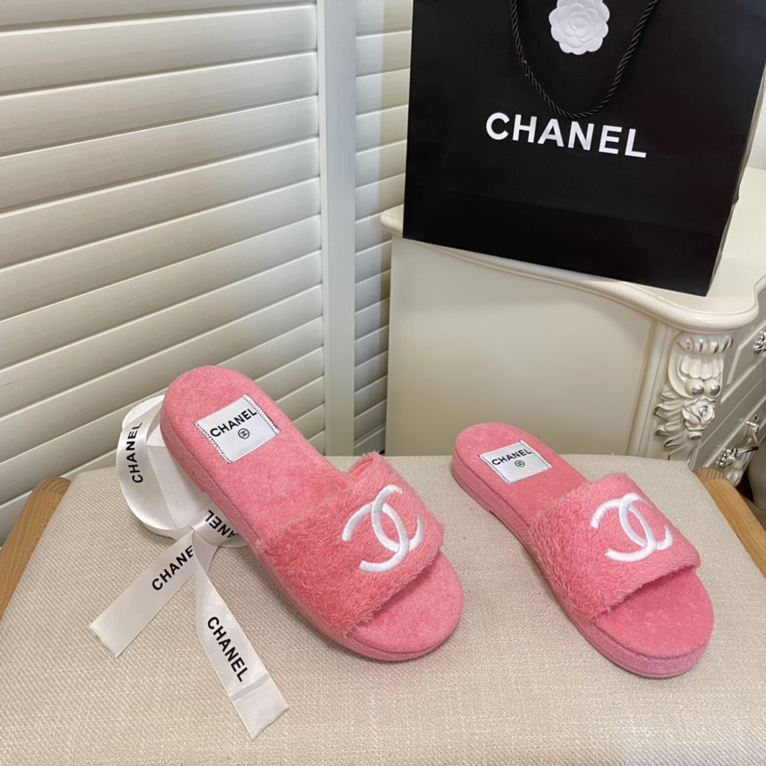 C style double-C winter wool slippers-Luxeon