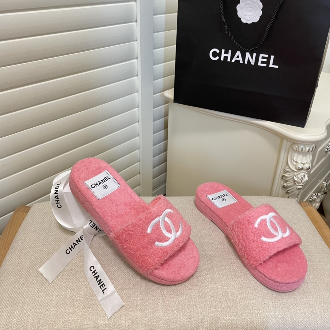 C style double-C winter wool slippers-Luxeon