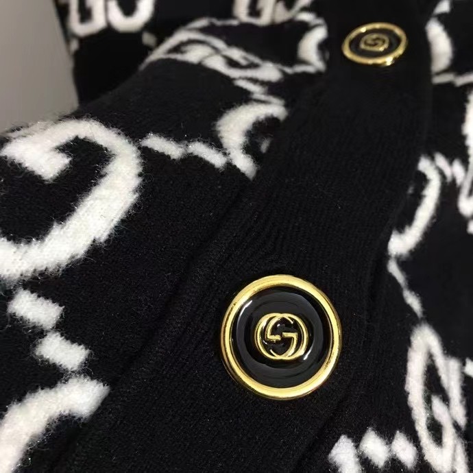 G style double G monogrammed single-breasted cashmere cardigan-Luxeon