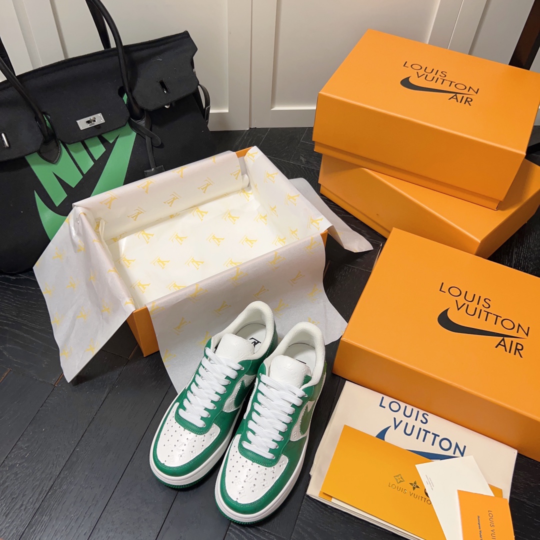 L style . x . Air Force1 22ss co-brand commerative sneaker Unisex casual shoes-Luxeon
