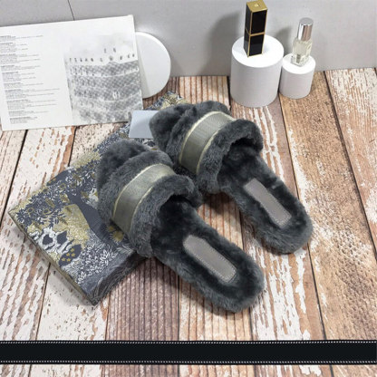 D style Women Warm Embroidery Slippers-Luxeon