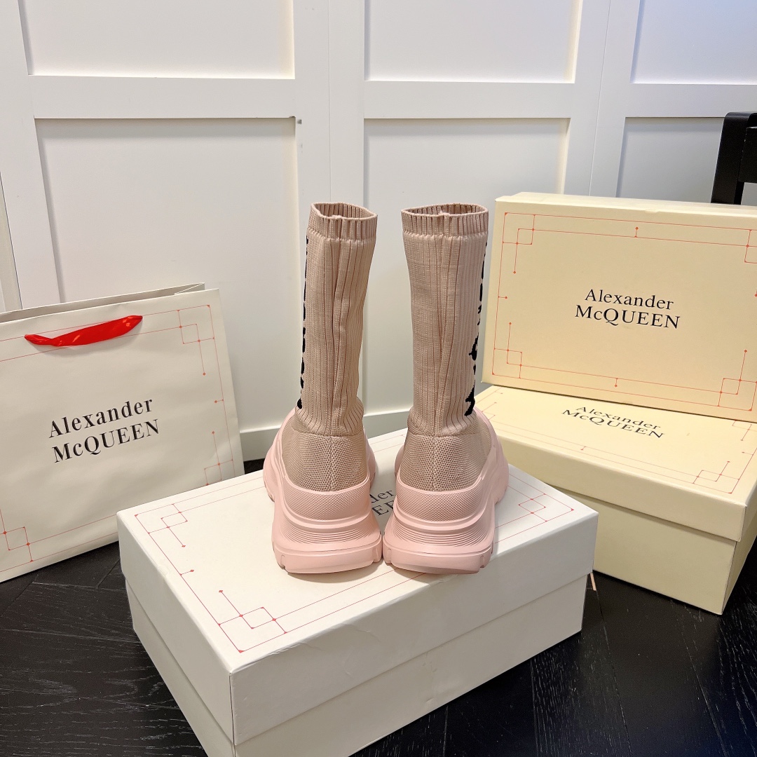Alexander McQueen women sneakers sock boots-Luxeon