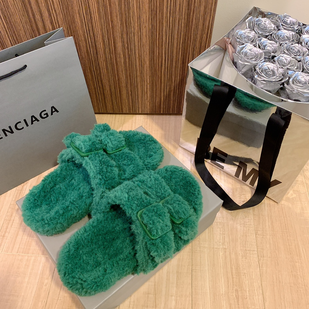B style new wool slippers-Luxeon