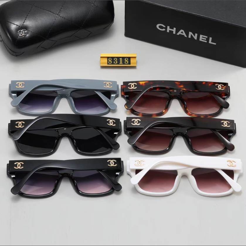 C style fashion letter sunglasses-Luxeon