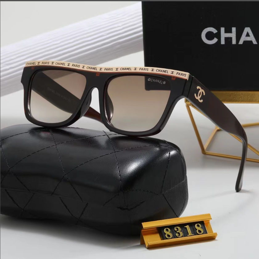 C style fashion letter sunglasses-Luxeon