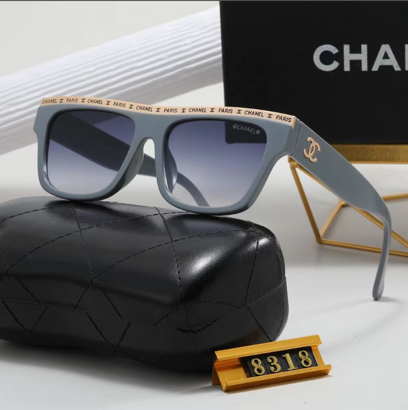 C style fashion letter sunglasses-Luxeon