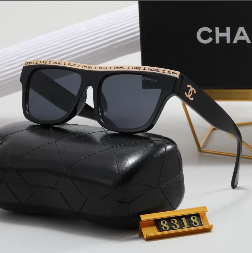 C style fashion letter sunglasses-Luxeon