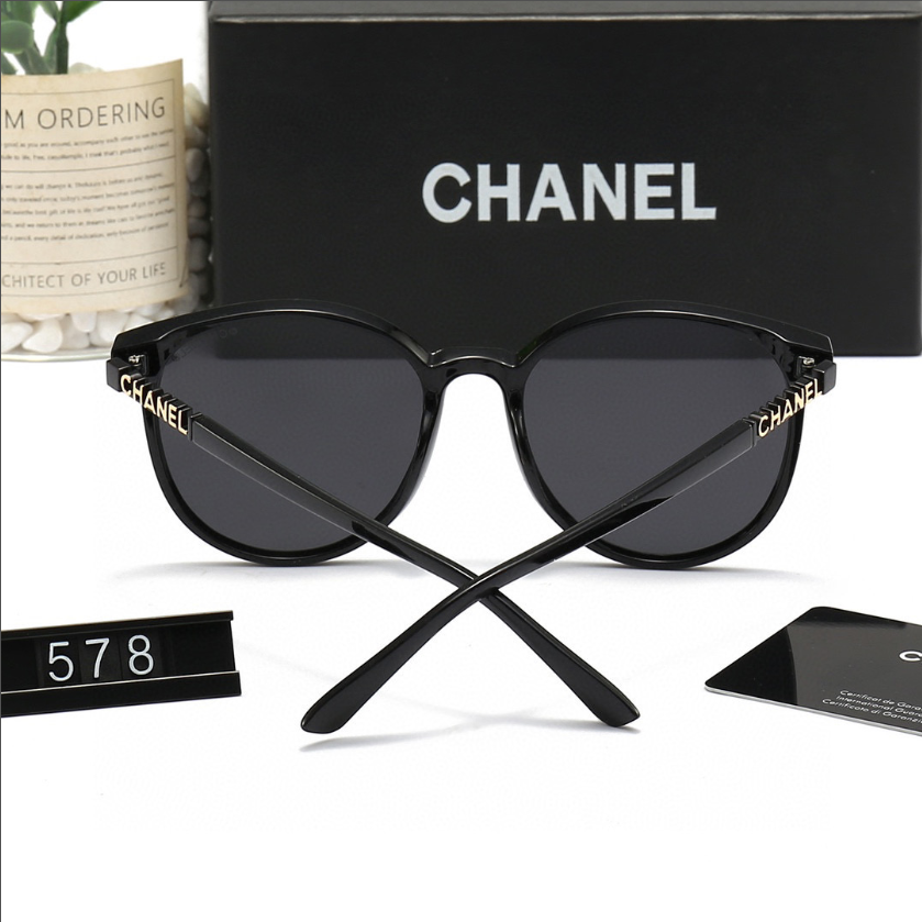 C style fashion thin frame sunglasses-Luxeon