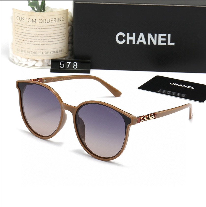 C style fashion thin frame sunglasses-Luxeon
