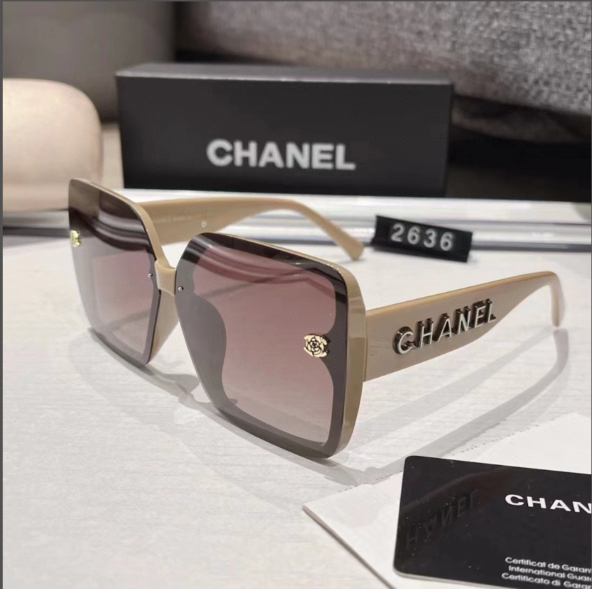 C style fashion square frame sunglasses-Luxeon