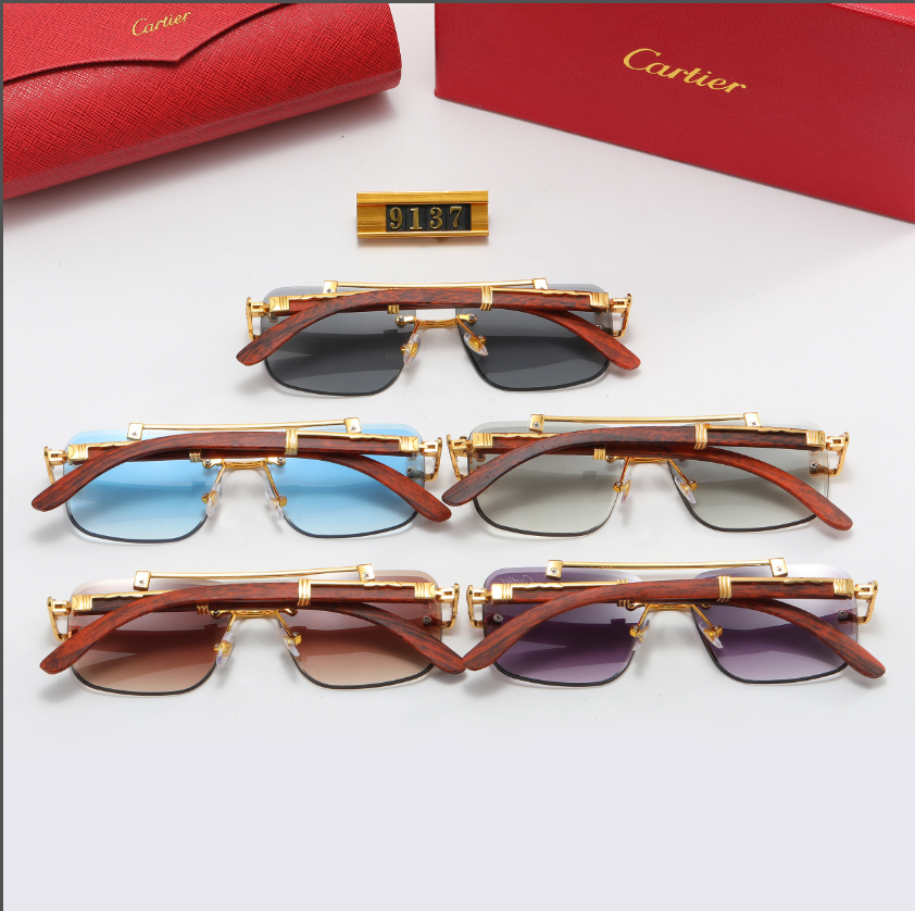 Cartier fashion thin frame sunglasses-Luxeon