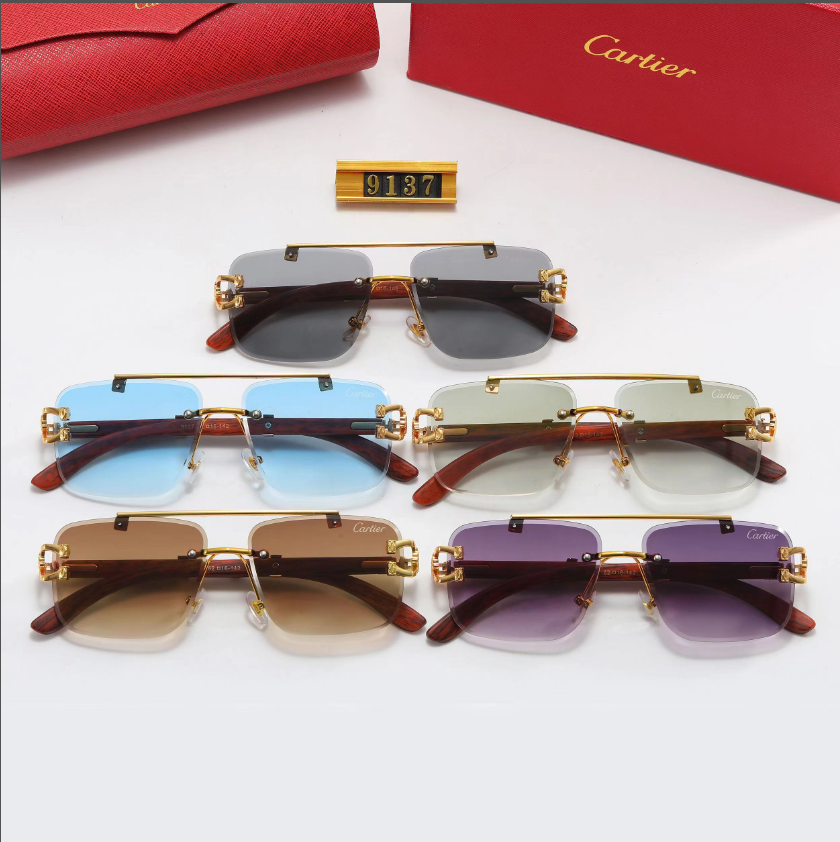 Cartier fashion thin frame sunglasses-Luxeon