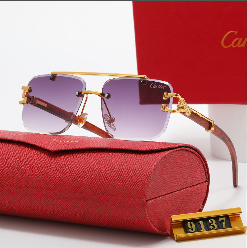 Cartier fashion thin frame sunglasses-Luxeon