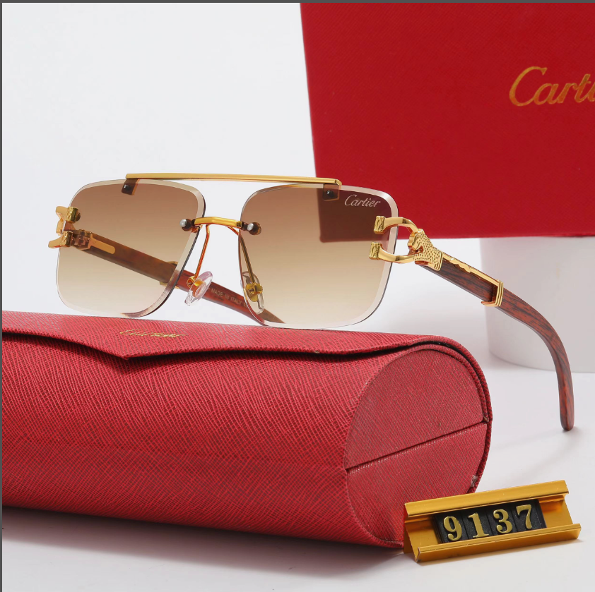 Cartier fashion thin frame sunglasses-Luxeon