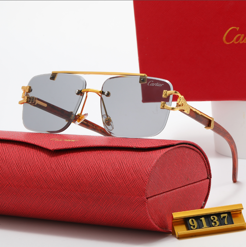 Cartier fashion thin frame sunglasses-Luxeon