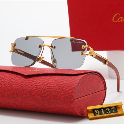 Cartier fashion thin frame sunglasses-Luxeon