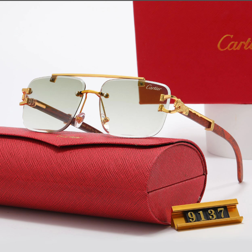Cartier fashion thin frame sunglasses-Luxeon