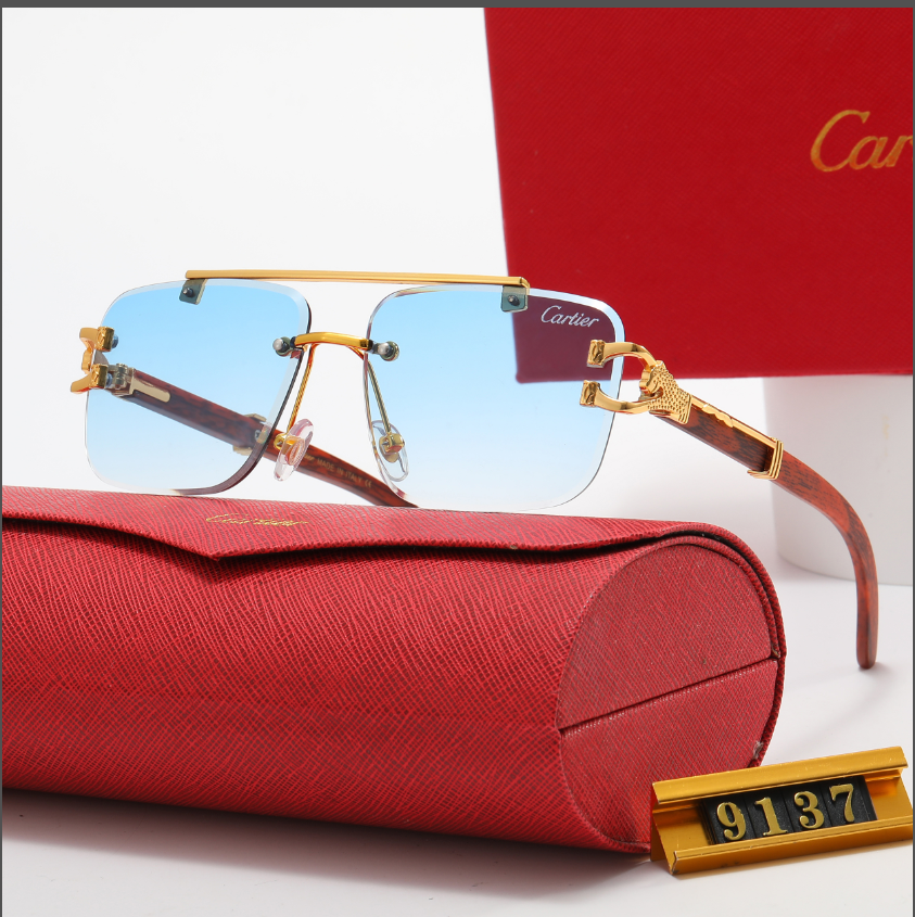 Cartier fashion thin frame sunglasses-Luxeon