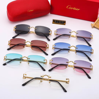 Cartier fashion oval sunglasses-Luxeon