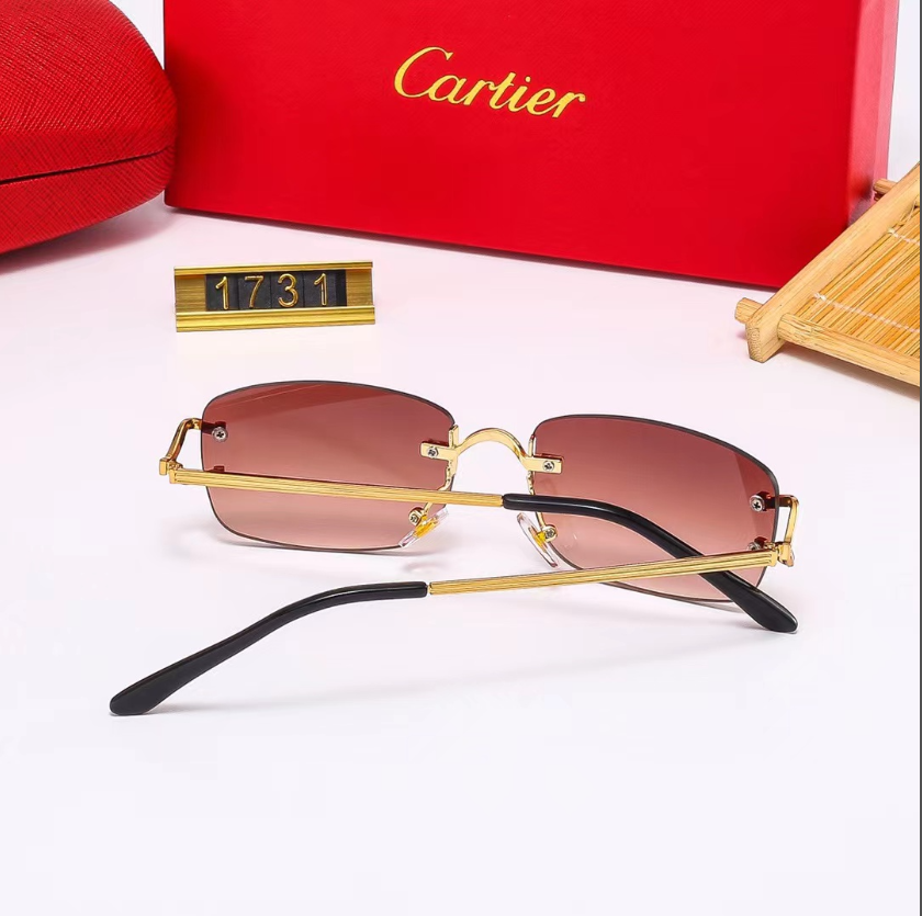 Cartier fashion oval sunglasses-Luxeon
