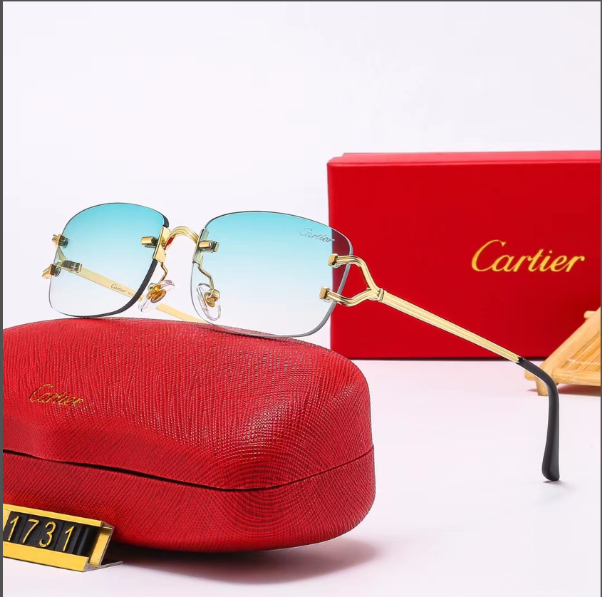 Cartier fashion oval sunglasses-Luxeon