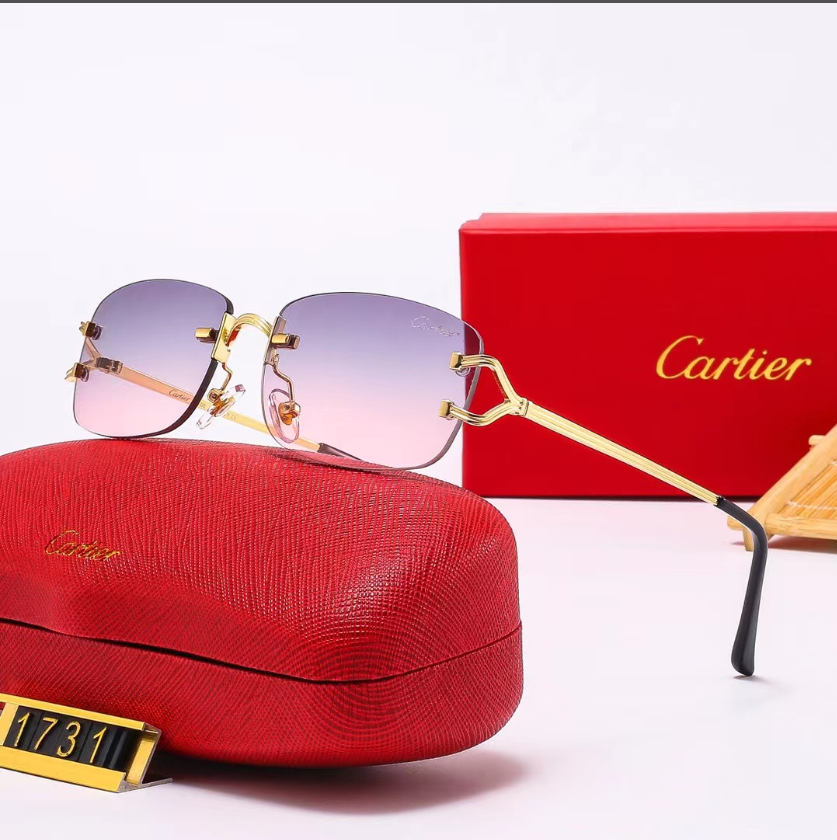 Cartier fashion oval sunglasses-Luxeon