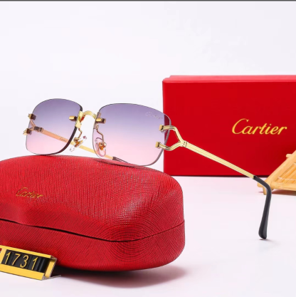 Cartier fashion oval sunglasses-Luxeon