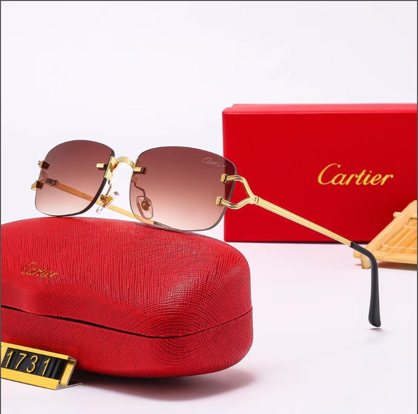 Cartier fashion oval sunglasses-Luxeon