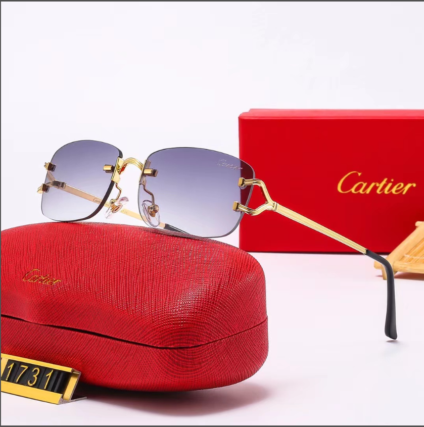 Cartier fashion oval sunglasses-Luxeon