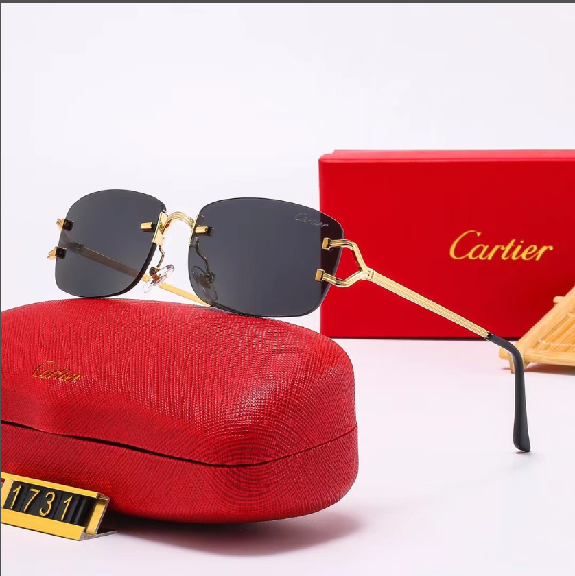 Cartier fashion oval sunglasses-Luxeon