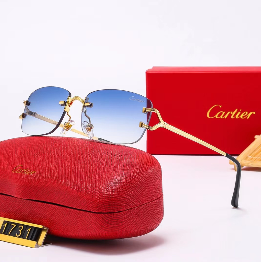 Cartier fashion oval sunglasses-Luxeon