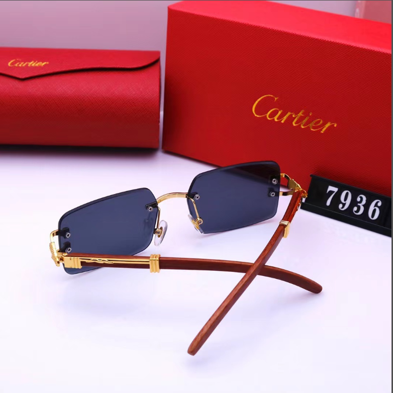 Cartier fashion frameless sunglasses-Luxeon