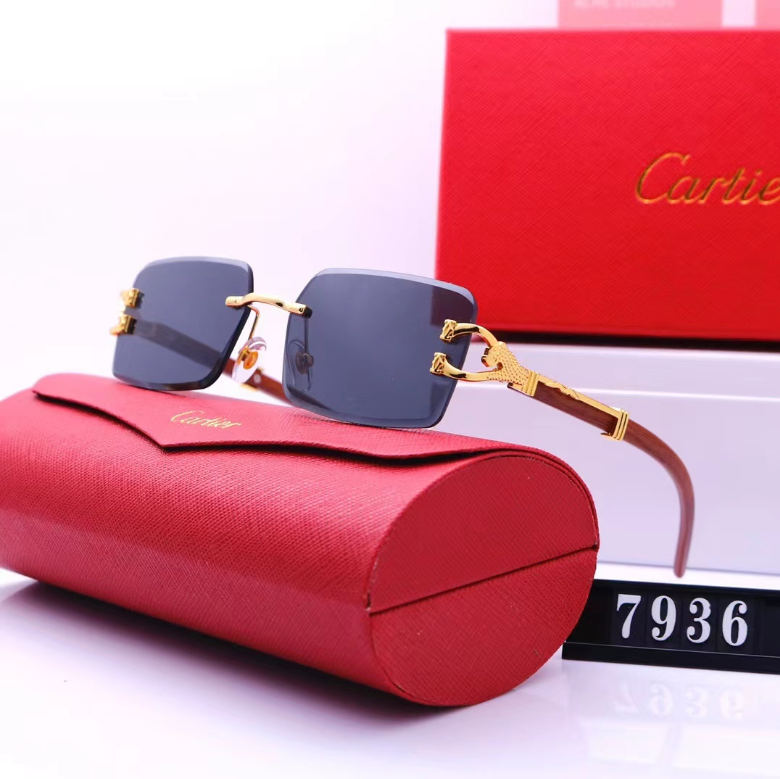 Cartier fashion frameless sunglasses-Luxeon