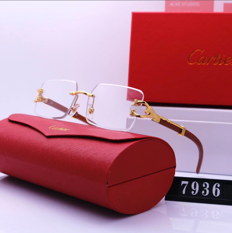 Cartier fashion frameless sunglasses-Luxeon