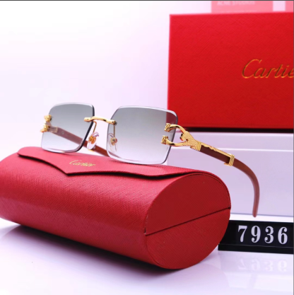 Cartier fashion frameless sunglasses-Luxeon