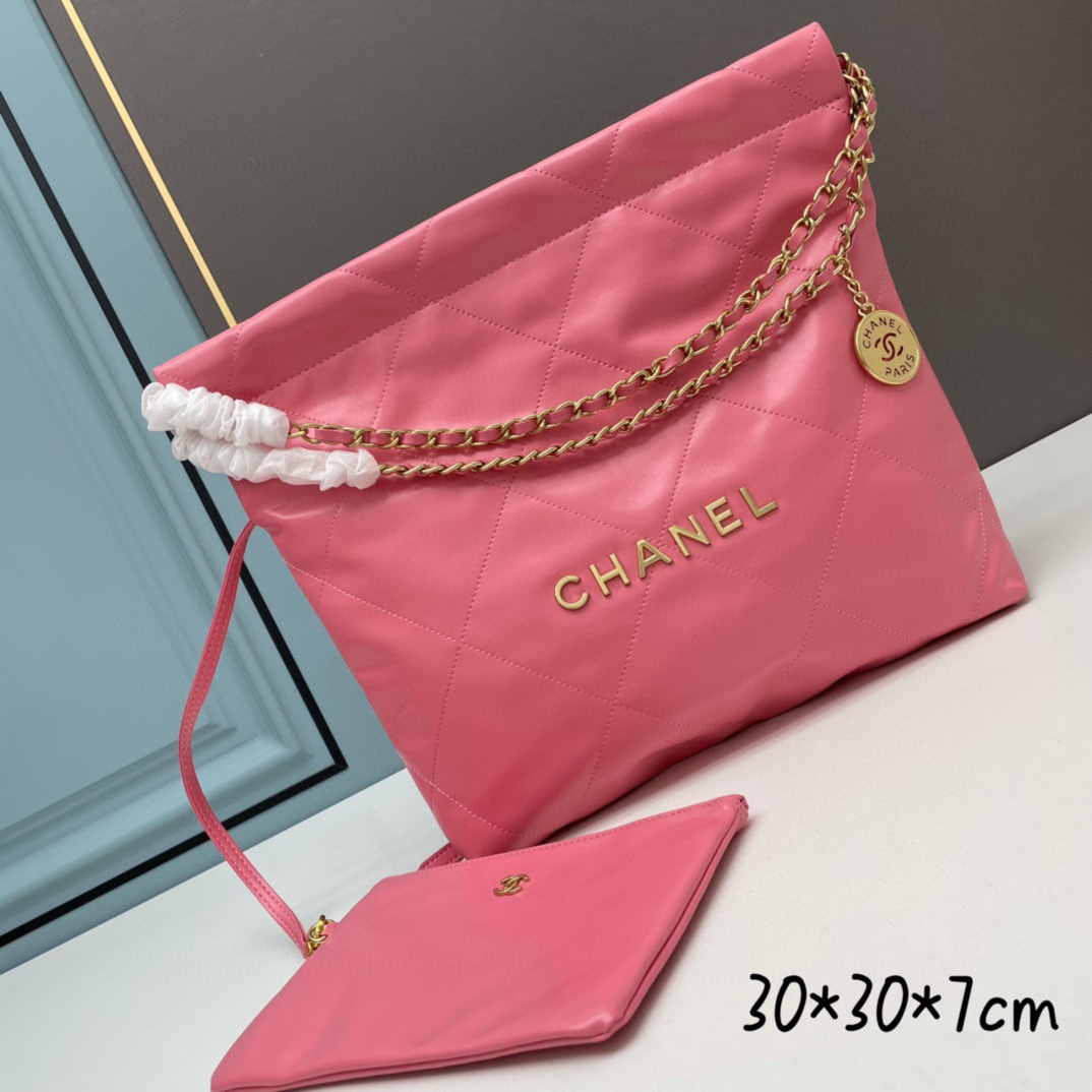 C style new shopping bag shoulder bag with metal chain (real leather)-Luxeon