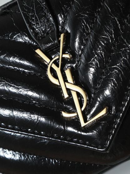 Waxed leather chain messenger bag 20*13*3cm