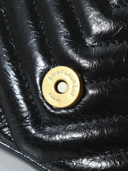 Waxed leather chain messenger bag 20*13*3cm