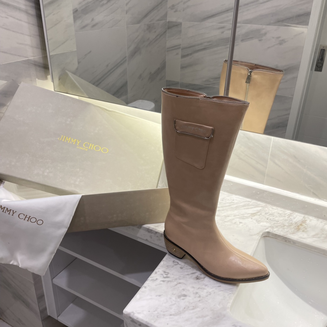 Jimmy Choo new autumn winter zipper knee & ankle boots-Luxeon