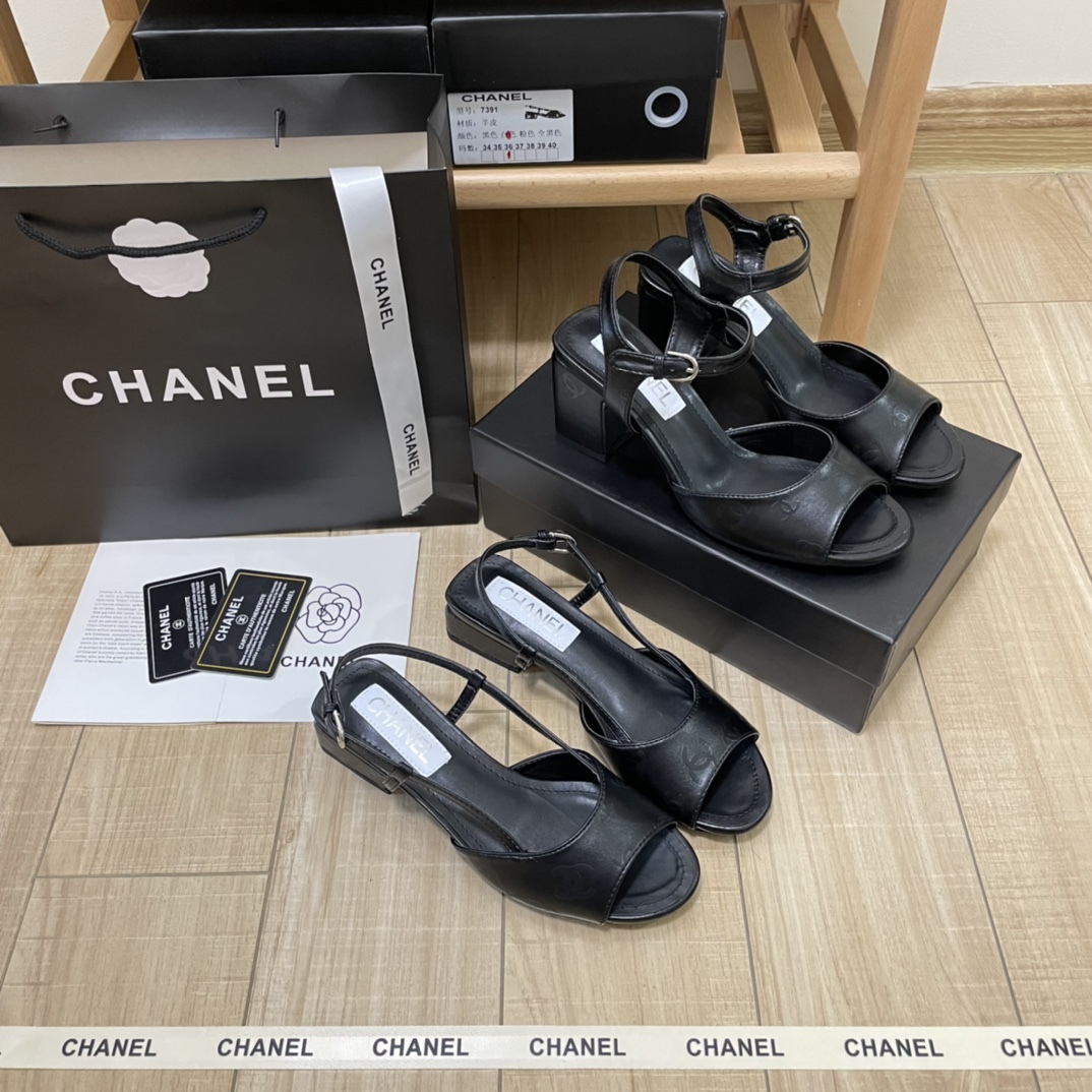 C style Print Double C Square Root Sandals-Luxeon