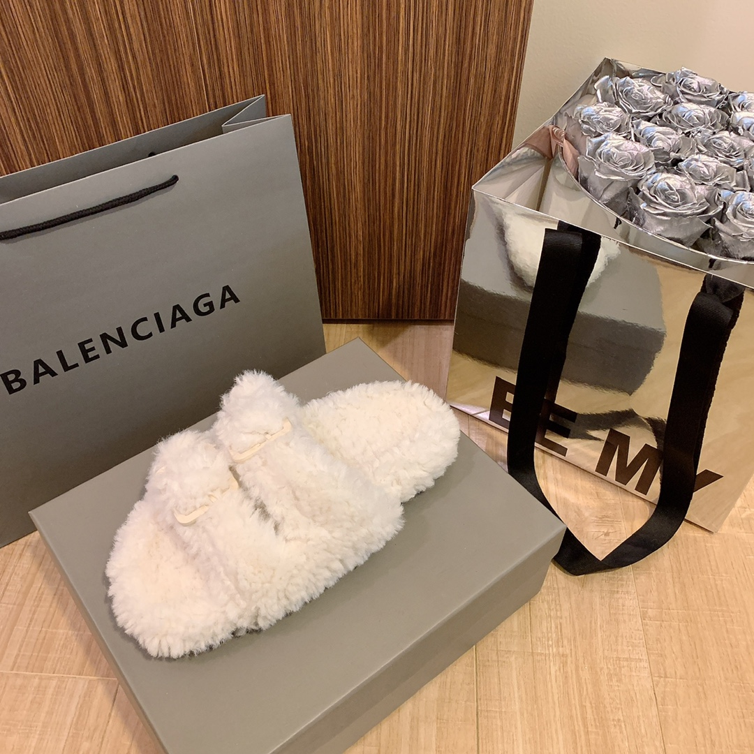 B style new wool slippers-Luxeon