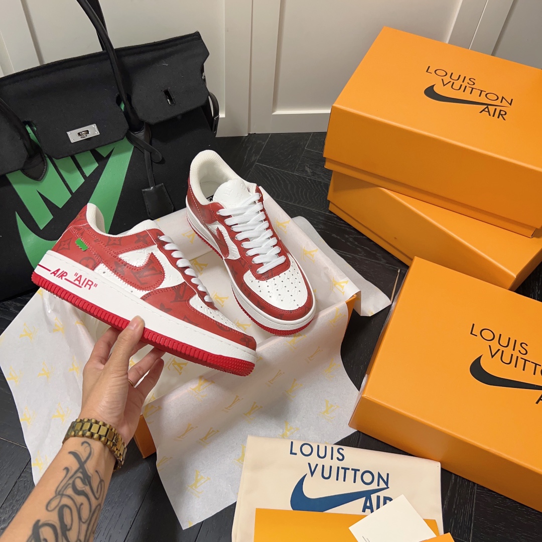 L style . x . Air Force1 22ss co-brand commerative sneaker Unisex casual shoes-Luxeon