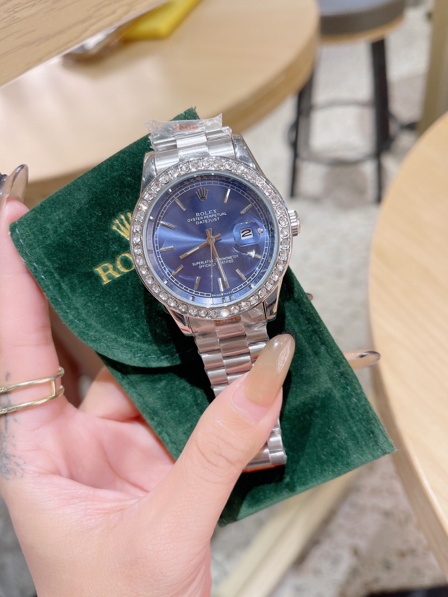 Rolex Watch Men 316 Fine Steel Diamond Shell-Luxeon