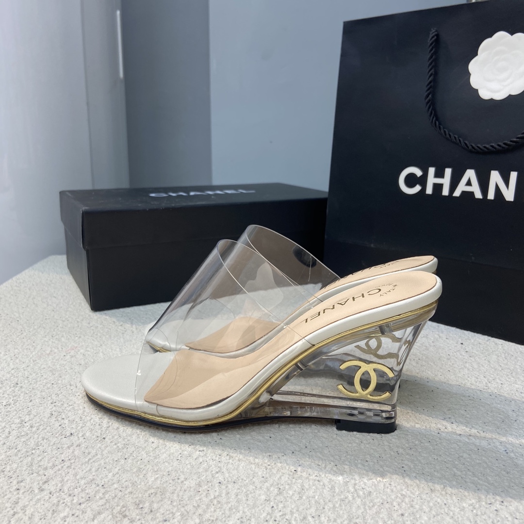 C style Crystal Heel Sheer Sandals-Luxeon