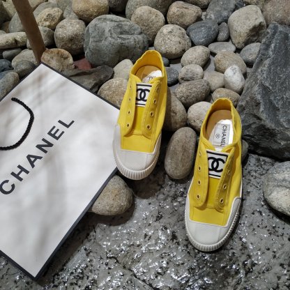 C style double C logo white shoes-Luxeon