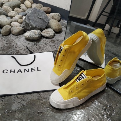 C style double C logo white shoes-Luxeon