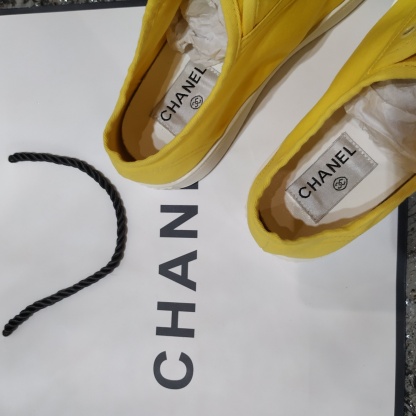 C style double C logo white shoes-Luxeon