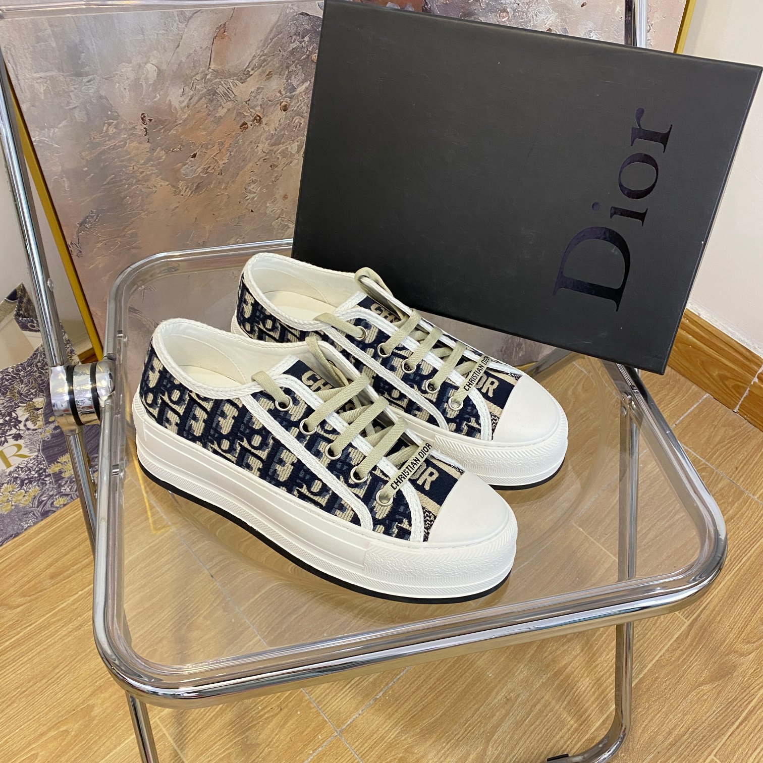 Dior low top classic casual shoes small cloth shoes