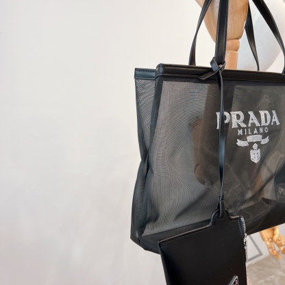 P style Mesh Shopping Handbags 2 in 1-Luxeon