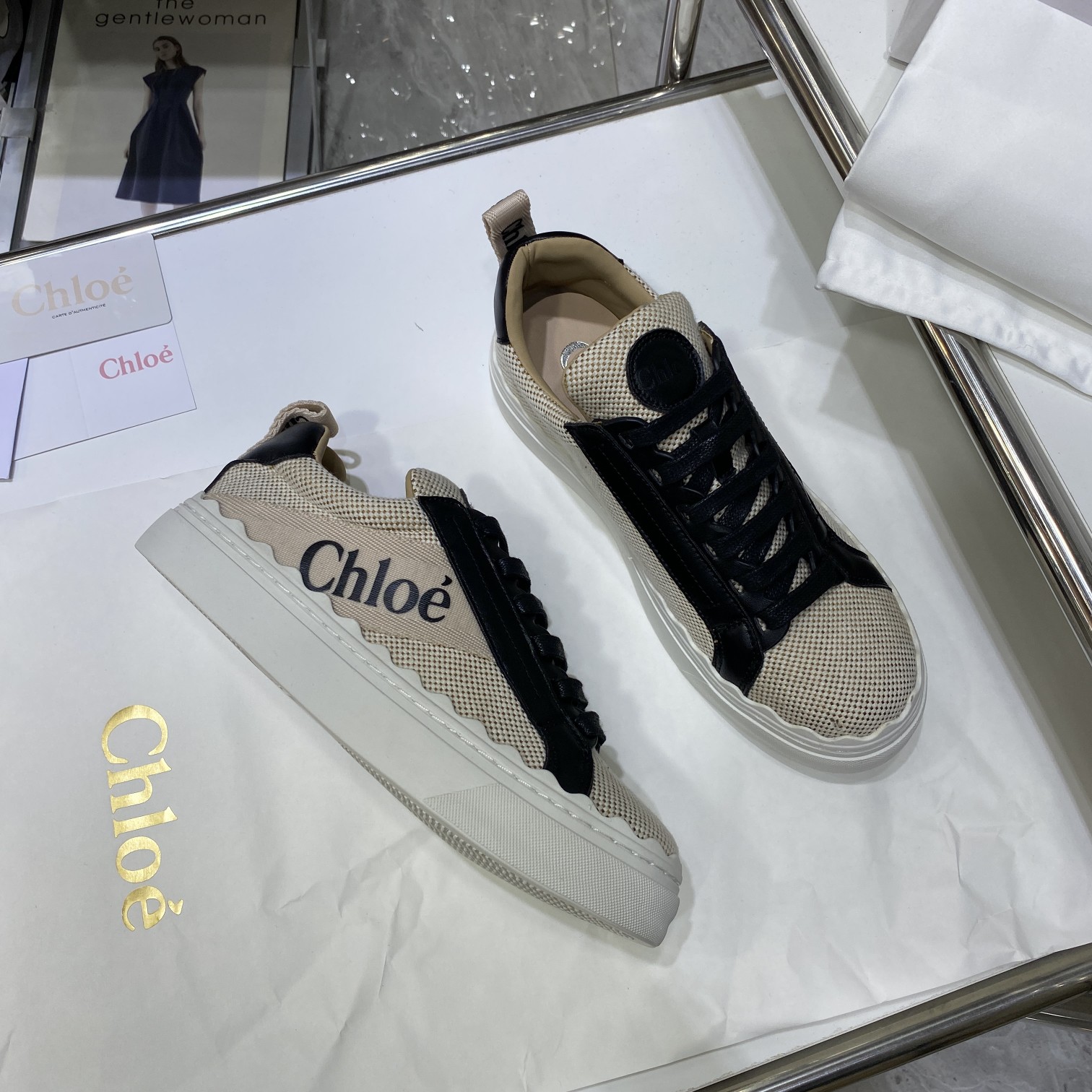 Chloe autumn new canvas flats casual shoes-Luxeon